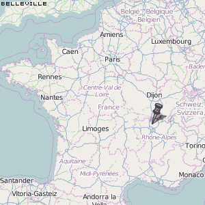 Belleville Karte Frankreich
