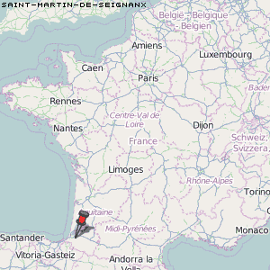Saint-Martin-de-Seignanx Karte Frankreich