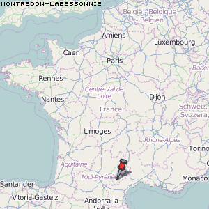 Montredon-Labessonnié Karte Frankreich