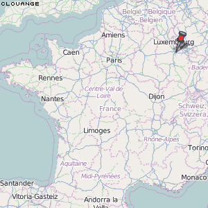 Clouange Karte Frankreich