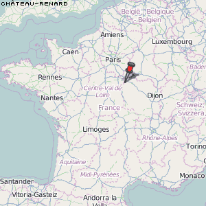 Château-Renard Karte Frankreich