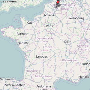 Lezennes Karte Frankreich