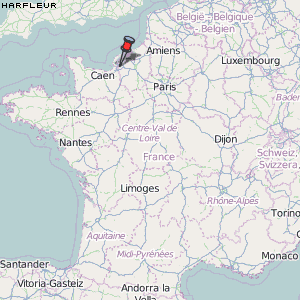 Harfleur Karte Frankreich