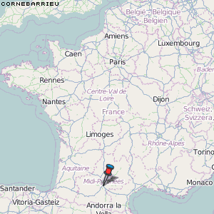 Cornebarrieu Karte Frankreich