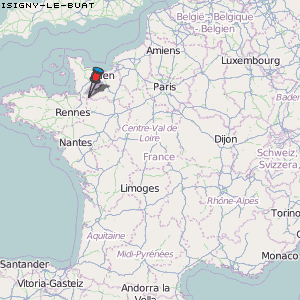 Isigny-le-Buat Karte Frankreich