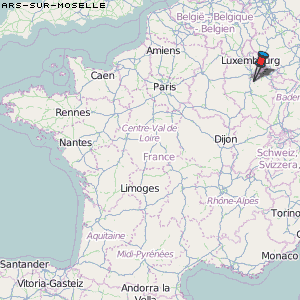 Ars-sur-Moselle Karte Frankreich