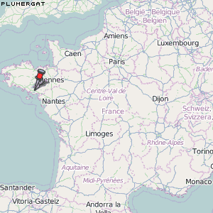 Plumergat Karte Frankreich
