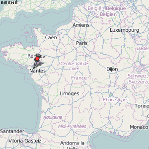 Besné Karte Frankreich