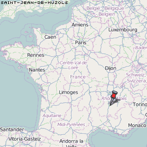 Saint-Jean-de-Muzols Karte Frankreich