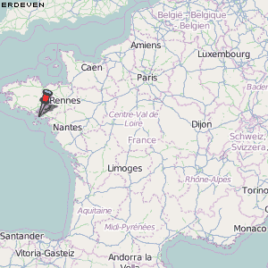Erdeven Karte Frankreich