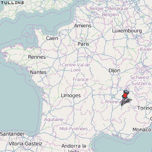 Tullins Karte Frankreich