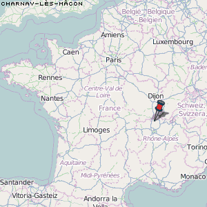 Charnay-lès-Mâcon Karte Frankreich
