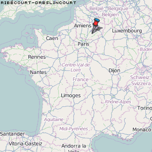 Ribécourt-Dreslincourt Karte Frankreich