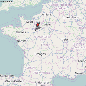 Mamers Karte Frankreich