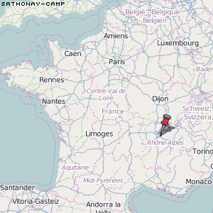 Sathonay-Camp Karte Frankreich