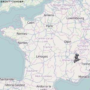 Saint-Ismier Karte Frankreich
