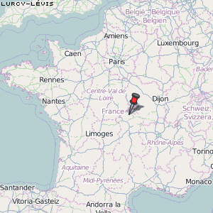 Lurcy-Lévis Karte Frankreich