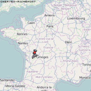 Cherves-Richemont Karte Frankreich