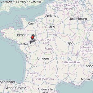 Chalonnes-sur-Loire Karte Frankreich