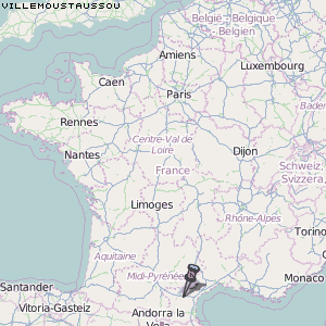 Villemoustaussou Karte Frankreich