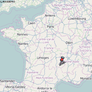 Langeac Karte Frankreich