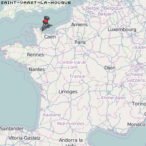 Saint-Vaast-la-Hougue Karte Frankreich