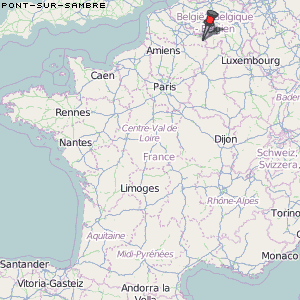 Pont-sur-Sambre Karte Frankreich