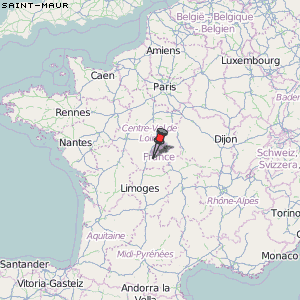 Saint-Maur Karte Frankreich