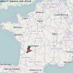 Saint-Denis-de-Pile Karte Frankreich