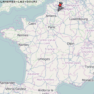 Lambres-lez-Douai Karte Frankreich