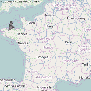 Plourin-lès-Morlaix Karte Frankreich