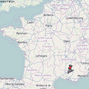Monteux Karte Frankreich