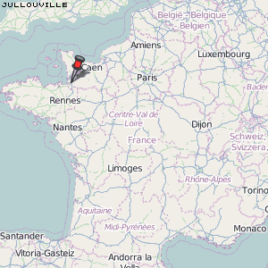 Jullouville Karte Frankreich