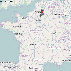 Clermont Karte Frankreich