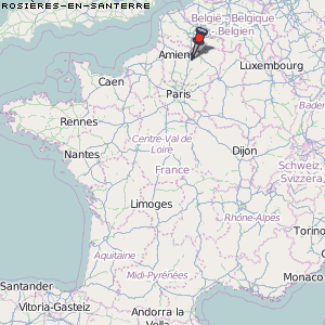 Rosières-en-Santerre Karte Frankreich