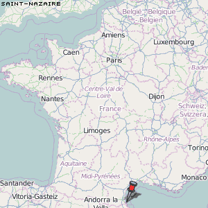 Saint-Nazaire Karte Frankreich