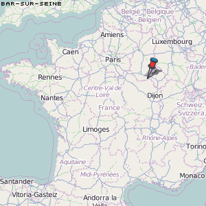 Bar-sur-Seine Karte Frankreich