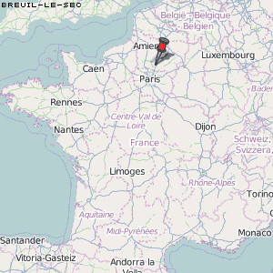 Breuil-le-Sec Karte Frankreich