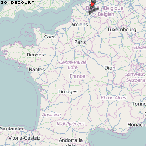 Gondecourt Karte Frankreich