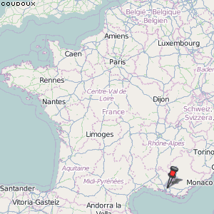 Coudoux Karte Frankreich