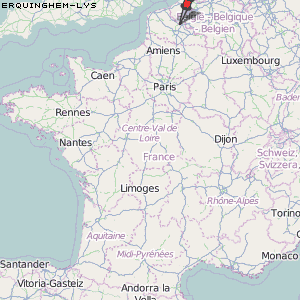 Erquinghem-Lys Karte Frankreich
