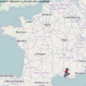 Port-Saint-Louis-du-Rhône Karte Frankreich