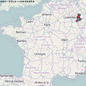 Ham-sous-Varsberg Karte Frankreich