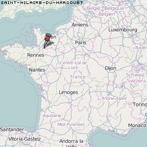 Saint-Hilaire-du-Harcouët Karte Frankreich
