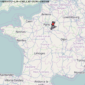 Vernou-la-Celle-sur-Seine Karte Frankreich