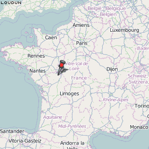 Loudun Karte Frankreich