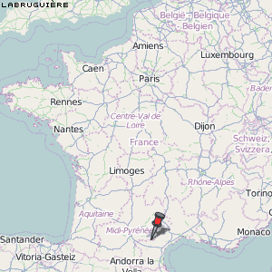 Labruguière Karte Frankreich