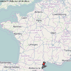 Saint-Féliu-d'Avall Karte Frankreich