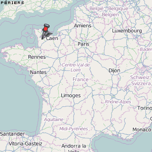 Périers Karte Frankreich