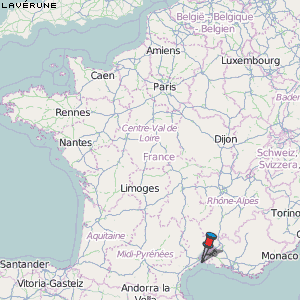 Lavérune Karte Frankreich